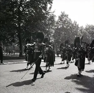 Marching Prints: Guards on the march, London, c1955. Creator: Arthur Charles Kirby Ware
