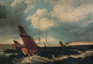 Sandbank Prints: Guardship off the Nore, c1844. Artist: Clarkson Stanfield