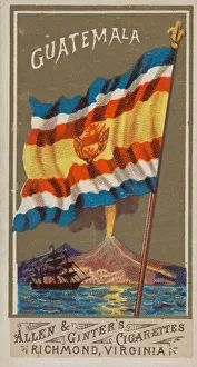 Erupting Prints: Guatemala, from Flags of All Nations, Series 1 (N9) for Allen &amp