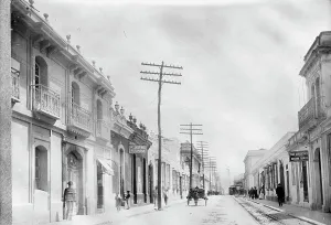 Tram Line Prints: Guatemala - Street Scene, Guatemala City