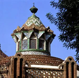Barcelonés Gallery: Güell House, detail of the dome of the stables pavilion, built between 1884 and 1887