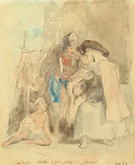 Bending Prints: The Guerilla Taking Leave of his Confessor, 1827. Creator: David Wilkie