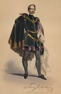 Colnaghi Son Gallery: Guest in 16th century costume for Queen Victorias Bal Costume, May 12 1842, (1843)