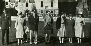 Queen Consort Elizabeth Prints: Guests at Balmoral, October 1946, (1947). Creator: Unknown