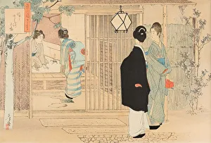 Tea Ceremony Prints: Guests go home. From the series Chanoyu Hibi-gusa (The Daily Practice of the Tea Ceremony)