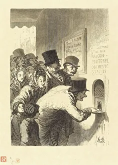 Un Guichet de théâtre, 1862. Creator: Charles Maurand