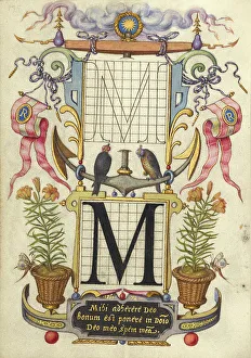 Falcon Prints: Guide for Constructing the Letter M; Mira calligraphiae monumenta