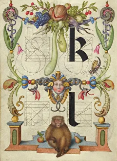 Gourd Prints: Guide for Constructing the Letters k and l; Mira calligraphiae monumenta
