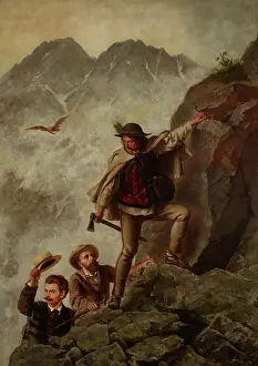 Misty Prints: Guide and Tourists in the Tatra Mountains, 1878. Creator: Walery Eljasz Radzikowski