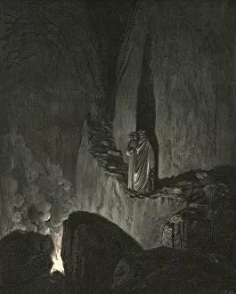 Dante Aligheri Gallery: The guide, who mark d how I did gaze attentive, thus began, c1890. Creator: Gustave Doré