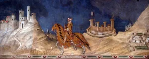 Martini Collection: Guidoriccio da Fogliano, 1328. Artist: Martini, Simone, di (1280 / 85-1344)