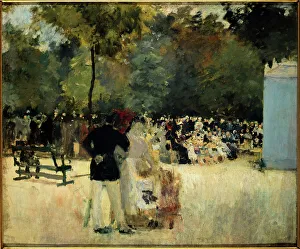Weekend Prints: The Guignol in the Tuileries Garden, c1880. Creator: Emile Antoine Guillier