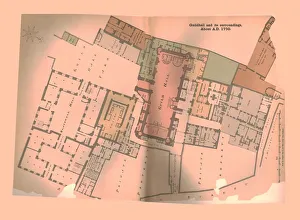 Ground Plan Prints: Guild Hall ( City of London) Plan, c1750, (1886)