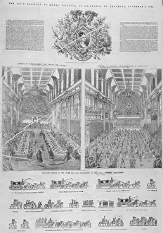 The Guildhall Civic Banquet for Queen Victoria held on 9 November 1837