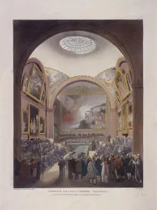 Council Chamber Prints: Guildhall Council Chamber, London, 1808. Artist: J Bluck