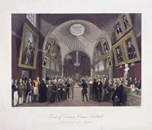 Melville Prints: Guildhall Council Chamber, London, c1840. Artist: Harlen Melville