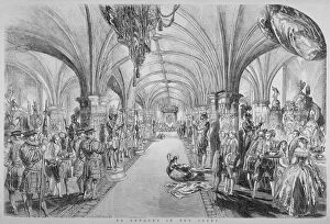 Vaulting Gallery: The Guildhall Crypt on the occasion of a state visit by Queen Victoria, City of London, 1851