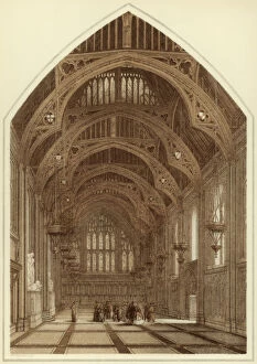 Images Dated 12th May 2009: Guildhall interior, City of London, 1886. Artist: William Griggs