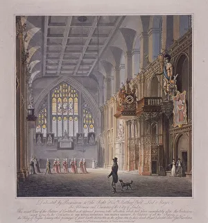 Matthew Wood Collection: Guildhall, London, 1816. Artist: George Hawkins
