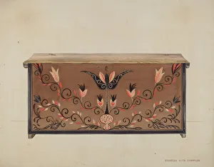 Doerfler Isabella Ruth Prints: Guilford Blanket Chest, c. 1936. Creator: Isabella Ruth Doerfler