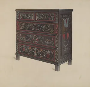 Guilford Painted Chest, c. 1936. Creator: Martin Partyka