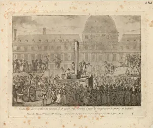1792 Prints: Guillotine elevee en place du Carrousel, le 13 aout 1792 …Creator