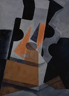Juan Prints: The Guitar, (Still Life with Guitar), 1916. Creator: Juan Gris