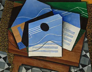 Gris Prints: Guitar on a table. Artist: Gris, Juan (1887-1927)