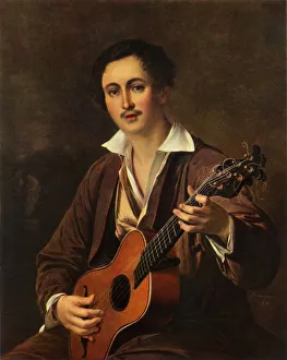 The Guitarist, 1820s, (1965). Creator: Vasily Tropinin