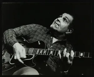 Guitarist Ike Isaacs playing at The Stables, Wavendon, Buckinghamshire