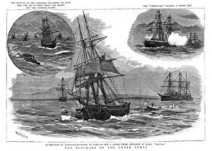 In the Gulf of Athens - The Blockade of the Greek Ports, 1886. Creator: William Lionel Wyllie
