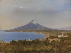 Active Volcano Prints: The Gulf of Naples with Vesuvius, 1818-1821. Creator: Franz Ludwig Catel