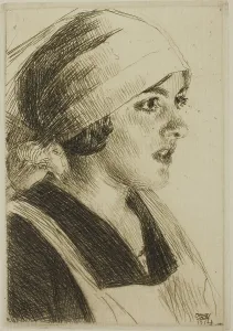 Medic Prints: Gulli I, 1914. Creator: Anders Leonard Zorn