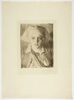 Medic Prints: Gulli II, 1918. Creator: Anders Leonard Zorn