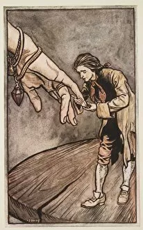 Chinaman Gallery: Gulliver Kisses the Queen of Brobdingnagias Hand, 1909
