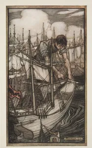 Oversized Prints: Gulliver Seizes The Enemys Fleet, 1909