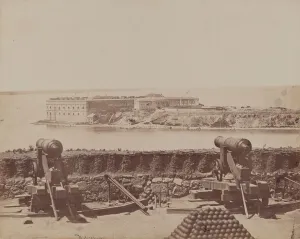 Gun Battery, 1855-1856. Creator: James Robertson