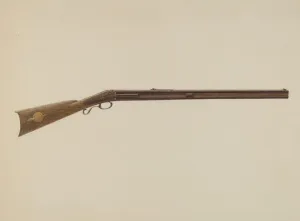 Marquetry Prints: Gun, c. 1938. Creator: Samuel Faigin