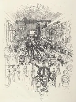 Pennell Joseph Prints: The Gun Factory, 1917. Creator: Joseph Pennell