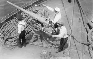 Gun on SS Milazzo, 1916. Creator: Bain News Service