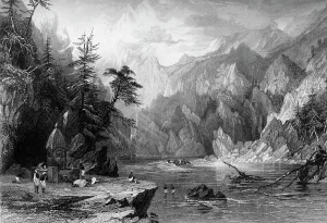 Fisher Prints: Gungootree, the Sacred Source of the Ganges, 1845. Creator: Unknown