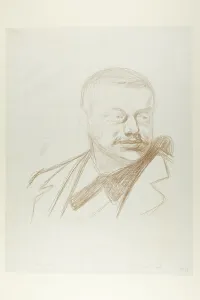 Theatre Critic Prints: Gunnar Heiberg, 1896, printed after 1906. Creator: Edvard Munch