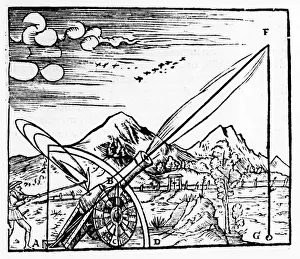 Gunnery Prints: Gunner firing a cannon, 1561