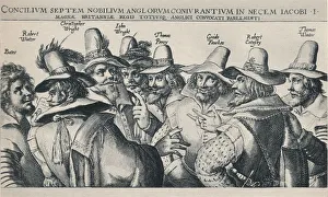 Conspirator Prints: The Gunpowder Plot Conspirators, 1605, (1904). Artist: Crispijn de Passe I
