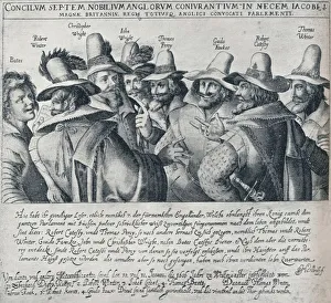 Discussion Prints: The Gunpowder Plot Conspirators and their Servant Bates, (1605), 1901
