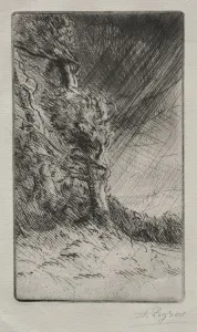 A Gust of Wind. Creator: Alphonse Legros (French, 1837-1911)