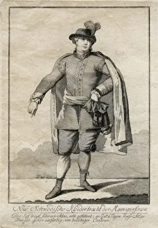 Nordic Museum Prints: Gustaf III's national costume, 1780. Creator: Unknown