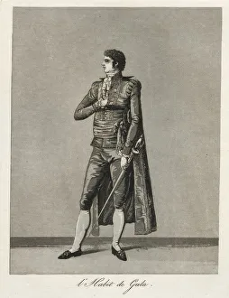 Chivalry Prints: Gustaf III's national costume/Swedish costume, 1780s. Creator: Johan Abraham Aleander