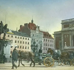 Horse And Cart Prints: Gustav Adolfs Square, Stockholm, Sweden, late 19th-early 20th century