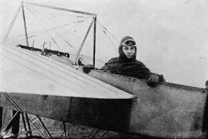 Brett Gallery: Gustav Hamel, winner of the first air race to Brighton, 1911 (1933). Artist: Flight Photo